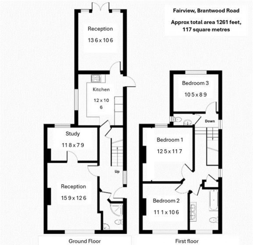 Floorplan for Fairview, Brantwood Road South Croydon, South Croydon