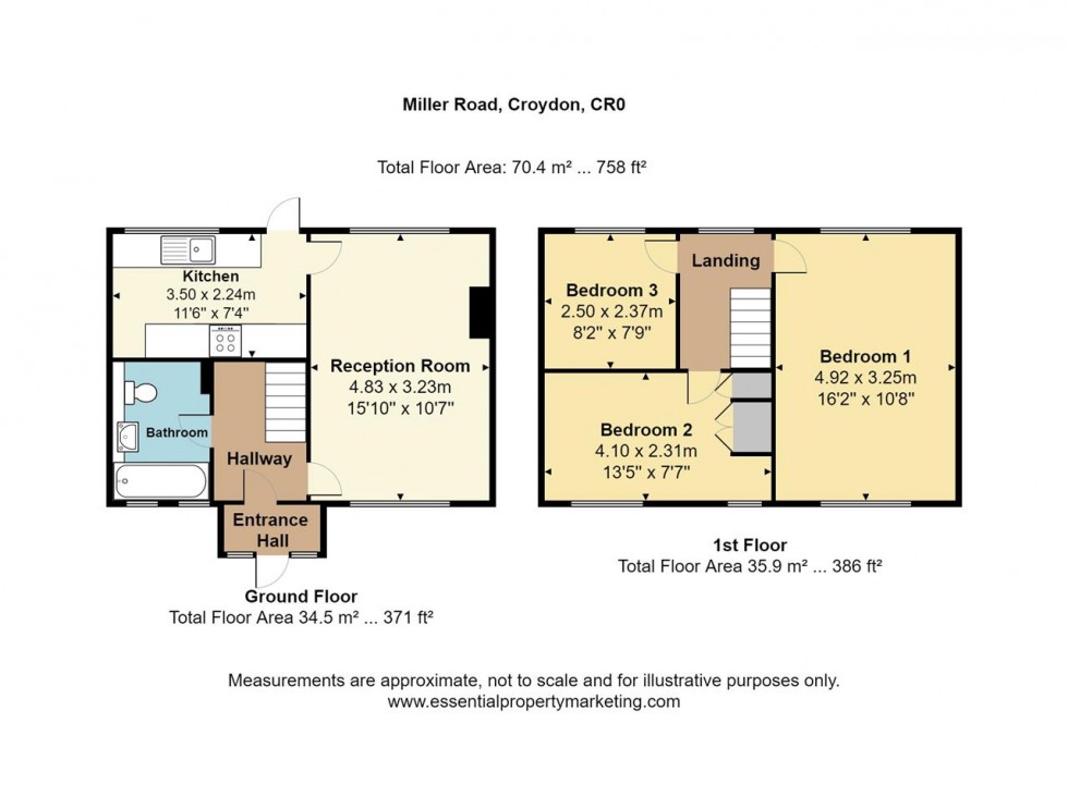 Floorplan for Miller Road, Croydon