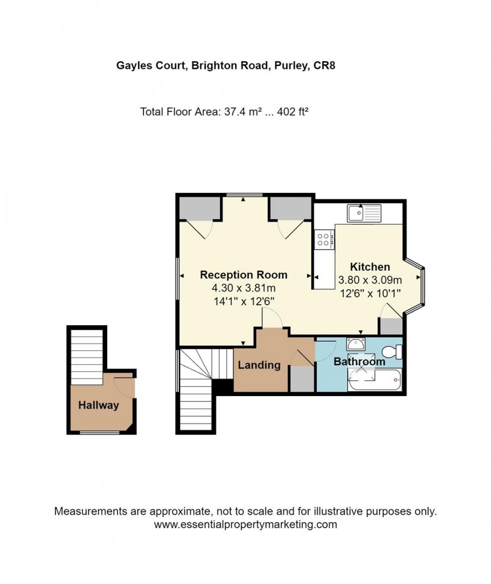 Floorplan for Gayles Court, 853 Brighton Road, Purley