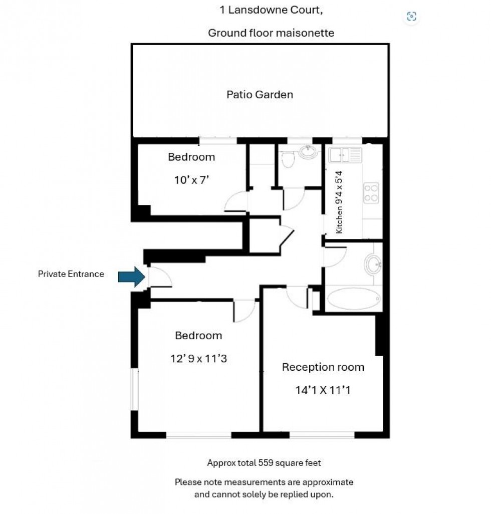 Floorplan for Lansdowne Court, Purley