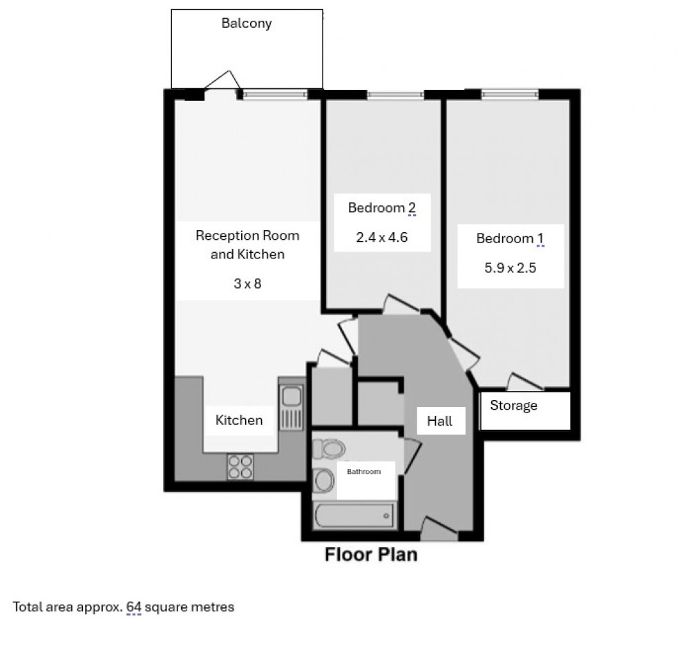 Floorplan for Woodall Court, Croydon