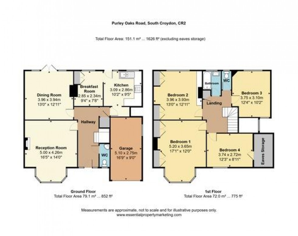 Floorplan for Purley Oaks Road, South Croydon