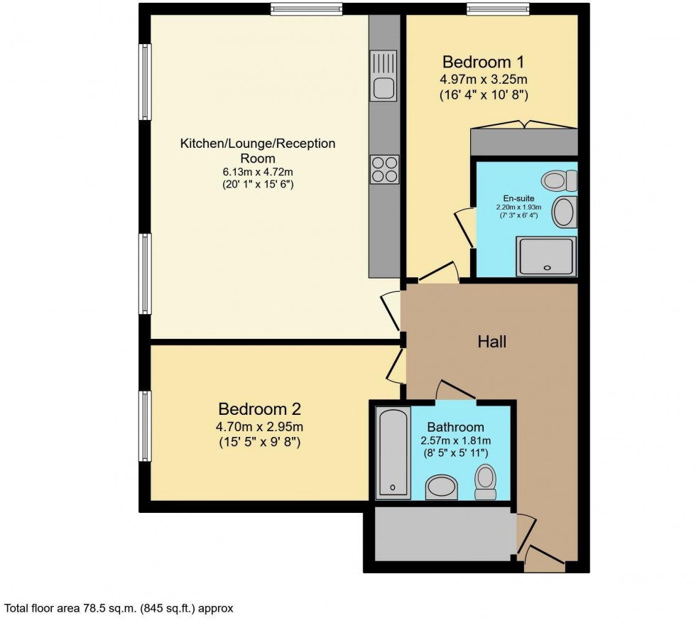 Floorplan for Faversham House, 232A Addington Road, Selsdon