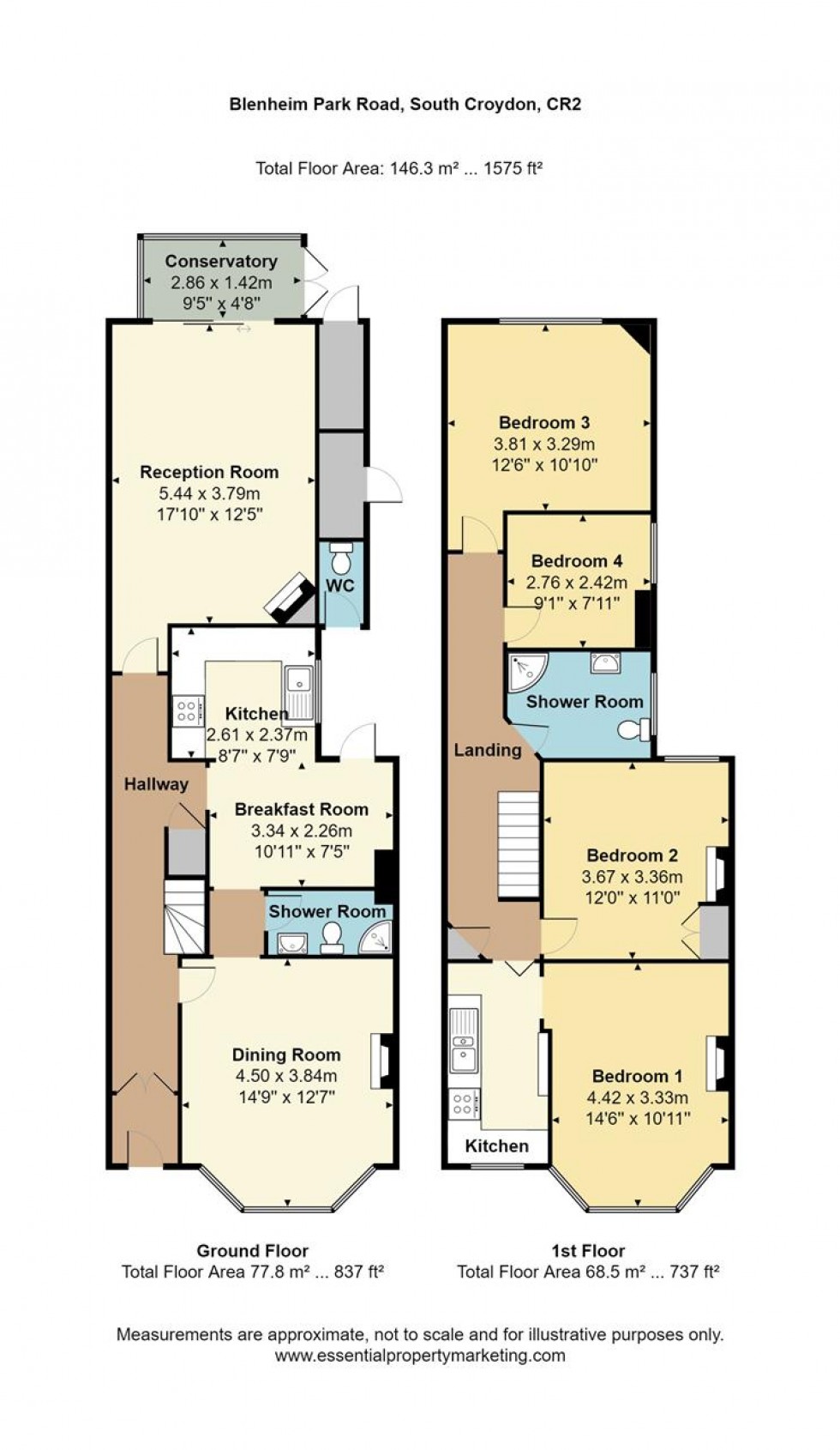 Floorplan for Blenheim Park Road, South Croydon